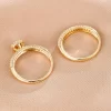2 PEÇAS DE ANEL DOURADO DE DECORAÇÃO DE ZIRCÃO - Image 4